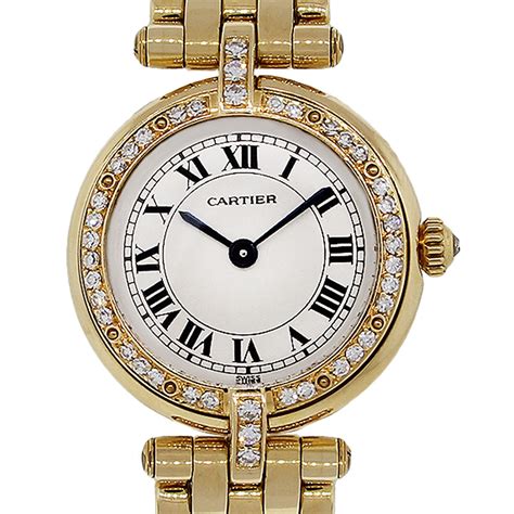 cartier women's watch gold|cartier 18k gold watch models.